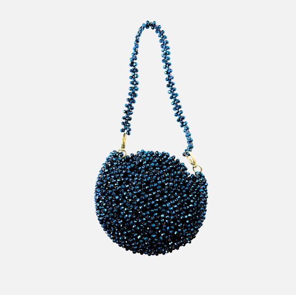 Petal Play - Electric Blue Circle Crossbody Bag