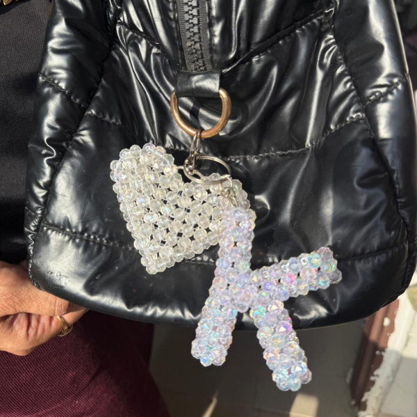 Letter K Beaded Charm