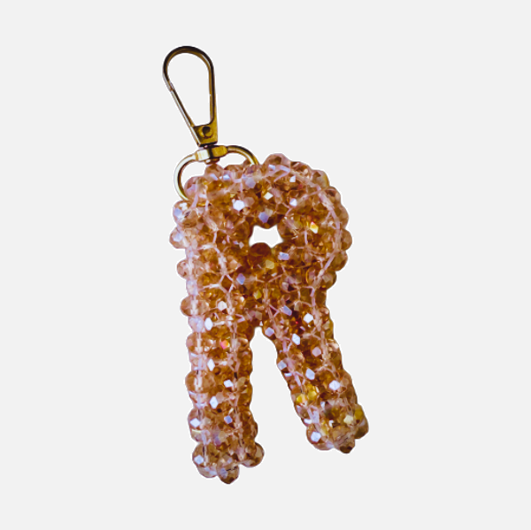 Letter R Crystal Bead Charm