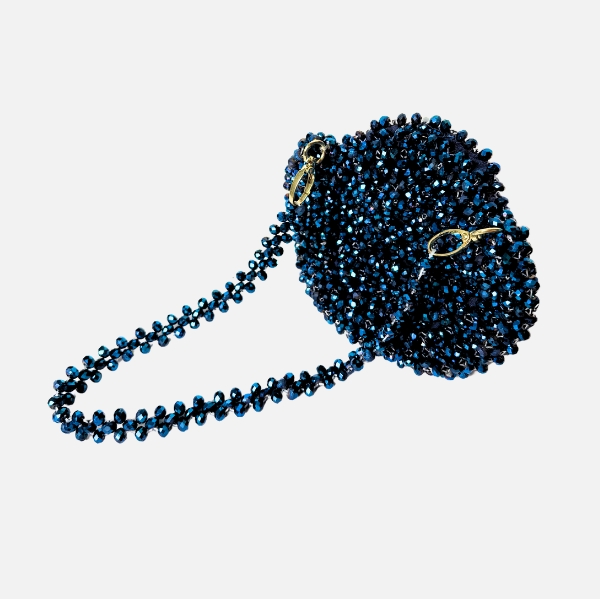 Petal Play - Electric Blue Circle Crossbody Bag