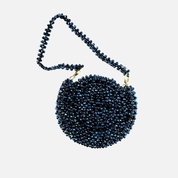 Petal Play - Electric Blue Circle Crossbody Bag