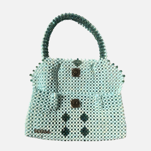 Intricate Jade - Green Beaded Bag