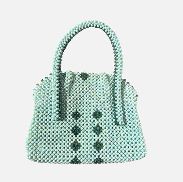Intricate Jade - Green Beaded Bag
