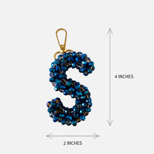 Letter 'S' Crystal Beaded Charm