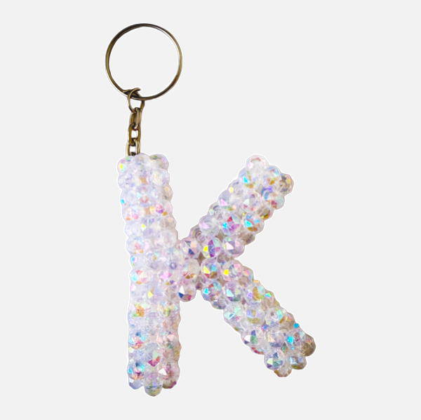 Letter K Beaded Charm