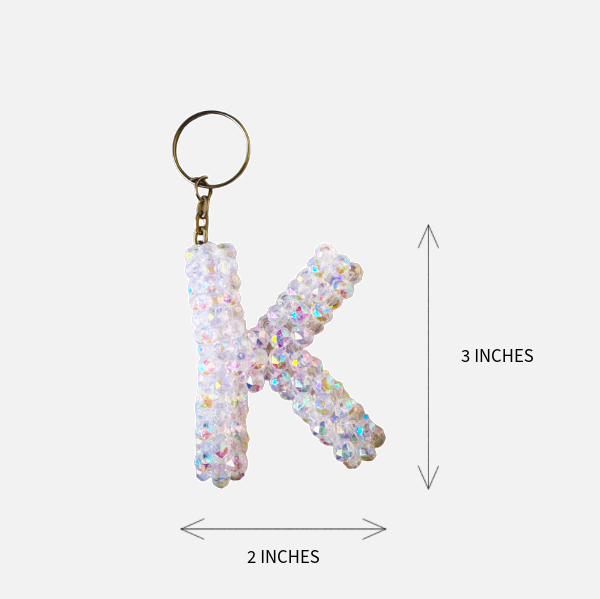 Letter K Beaded Charm
